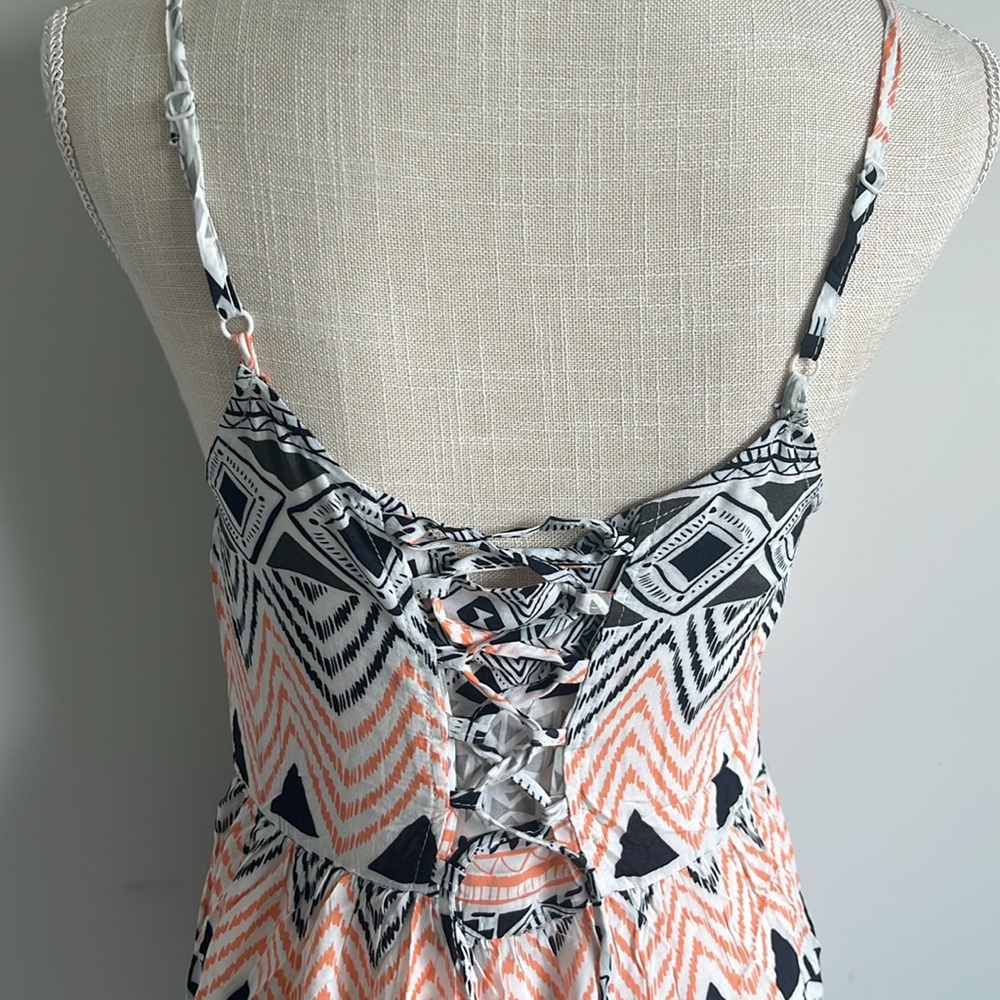 Spaghetti Strap Geo Print Maxi Dress - Picture 8 of 13